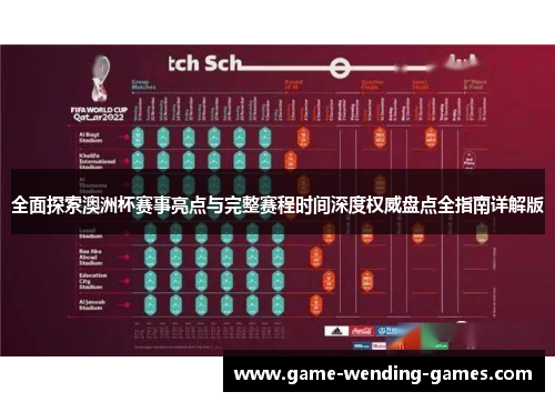 全面探索澳洲杯赛事亮点与完整赛程时间深度权威盘点全指南详解版